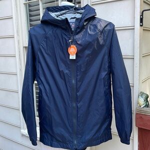 NWT-The Children’s Place  Girls Windbreaker Jacket - Tidal/Navy Blue SZ XXL